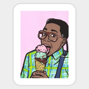 Steve Urkel Ice Cream Sticker